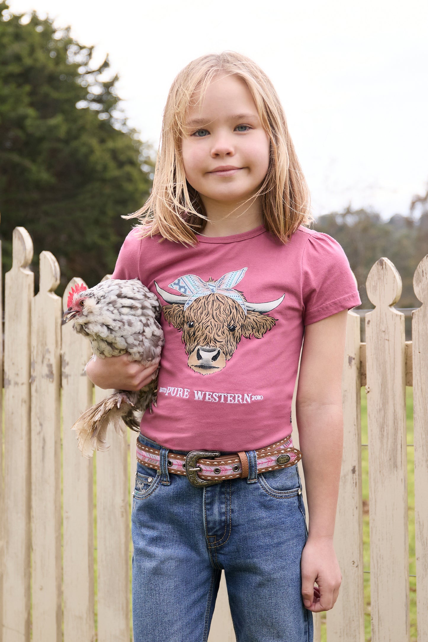 Pure Western Girl’s Estelle Short Sleeve Tee
