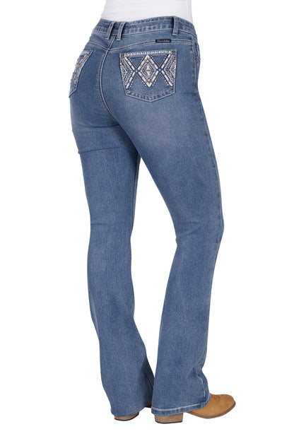 Pure Western Women’s Pam High Rise Boot Cut Jean
