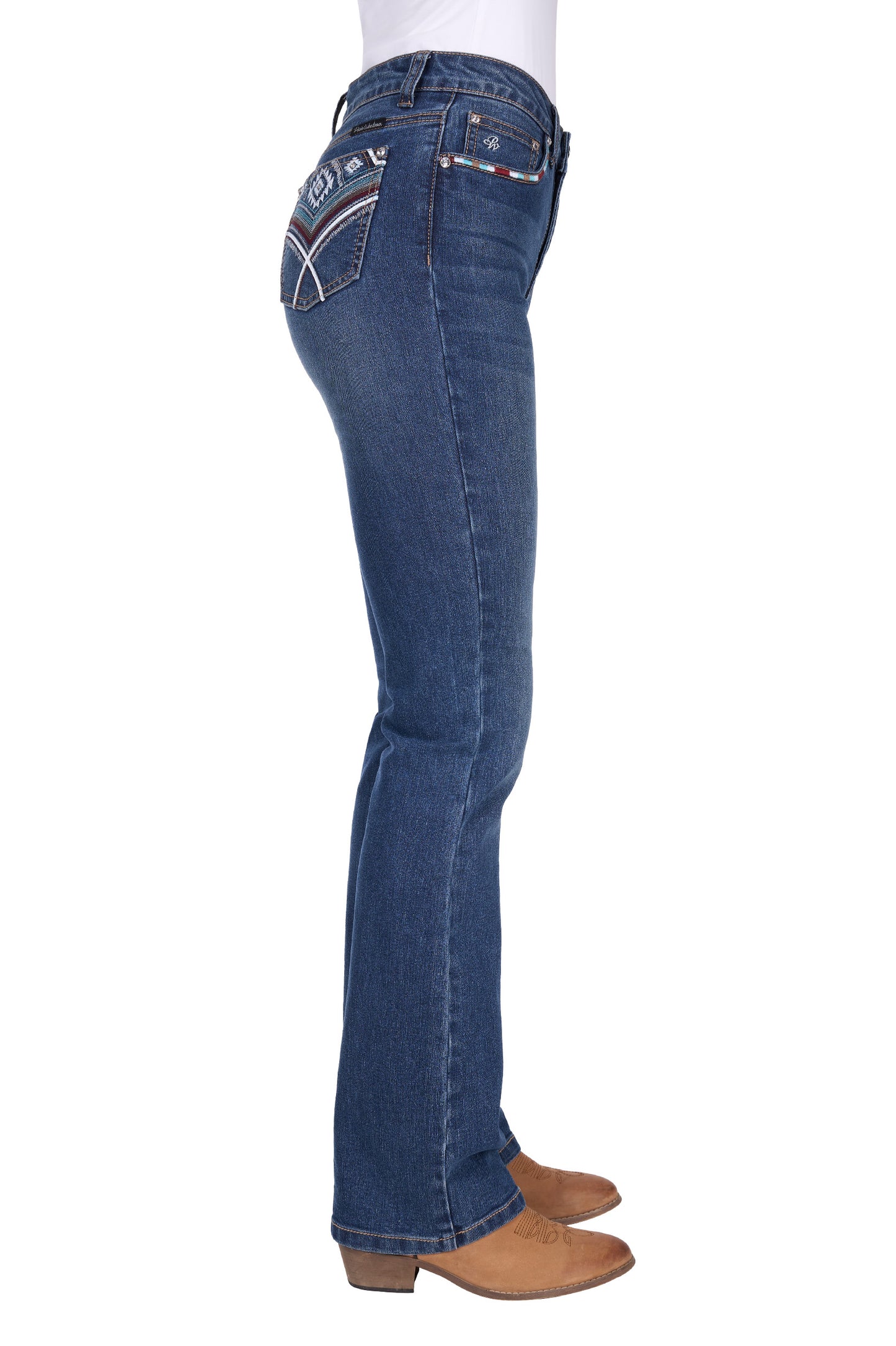 Pure Western Women’s Mary High Rise Boot Cut Jean 32” Leg