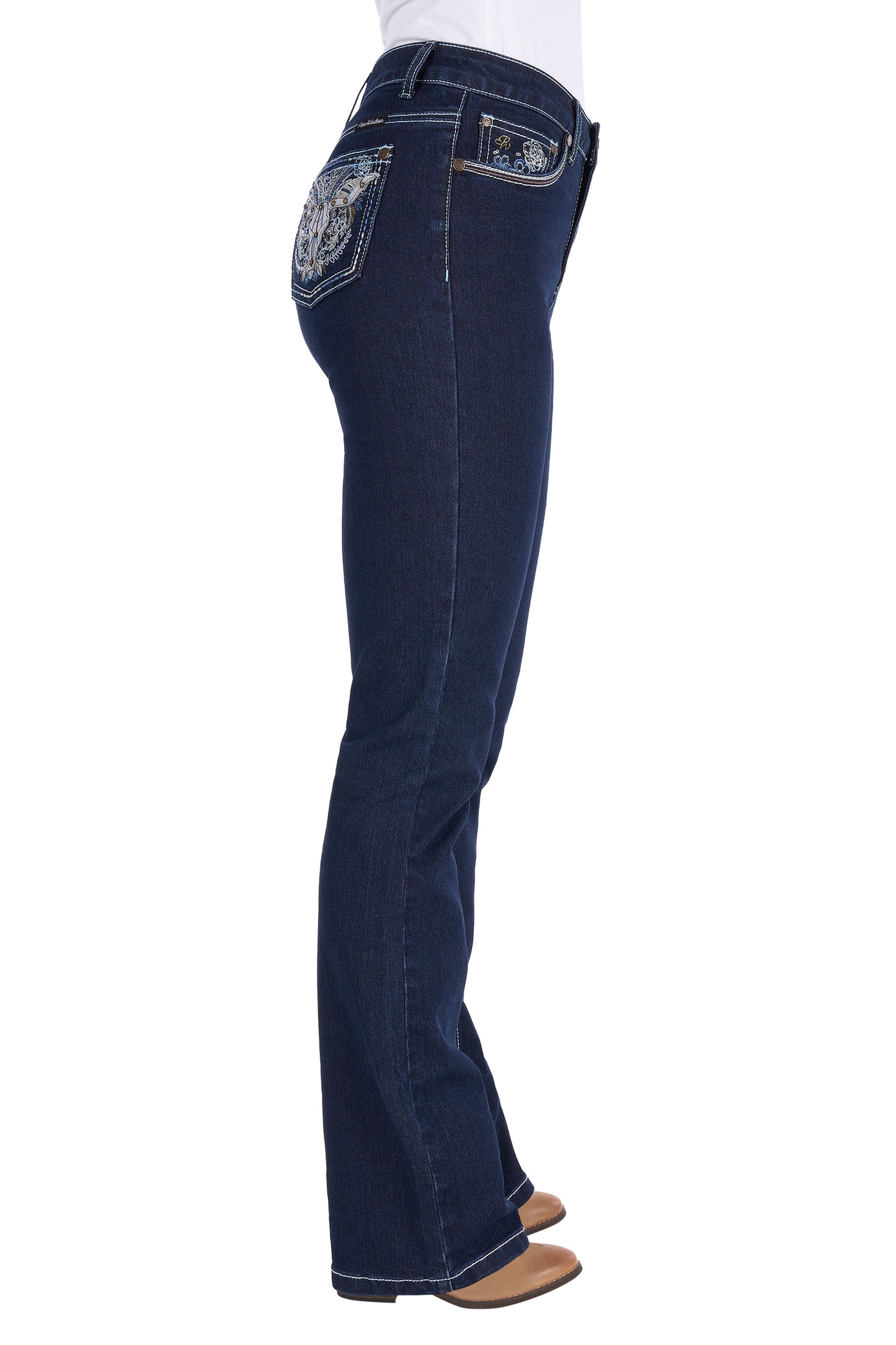Pure Western Women’s Daph High Rise Boot Cut Jean 34” Leg