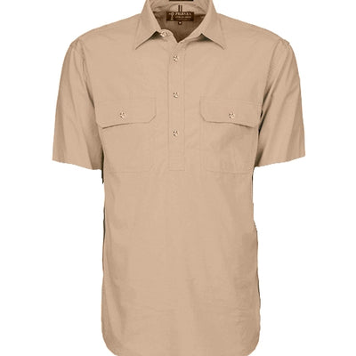 Pilbara Mens Closed Front Short Sleeve Shirt