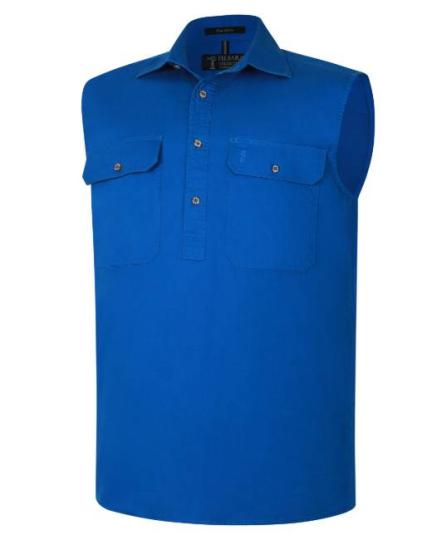 Pilbara Men's Closed Front Sleeveless Shirt -RM700CF