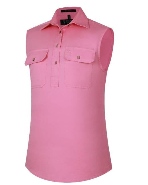 Pilbara Women's Closed Front Sleeveless Shirt - RM900CF
