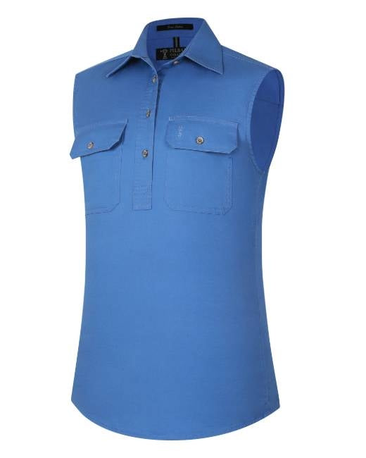 Pilbara Women's Closed Front Sleeveless Shirt - RM900CF