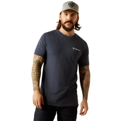 Ariat Mens Camo Patriot Tshirt Navy Heather