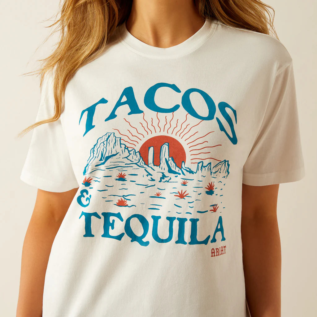 Ariat Women's Taco's & Tequila Tee - Vanilla Ice