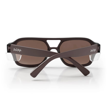SafeStyle Skylines Chocolate Frame Brown Polarised Lens Safety Glasses