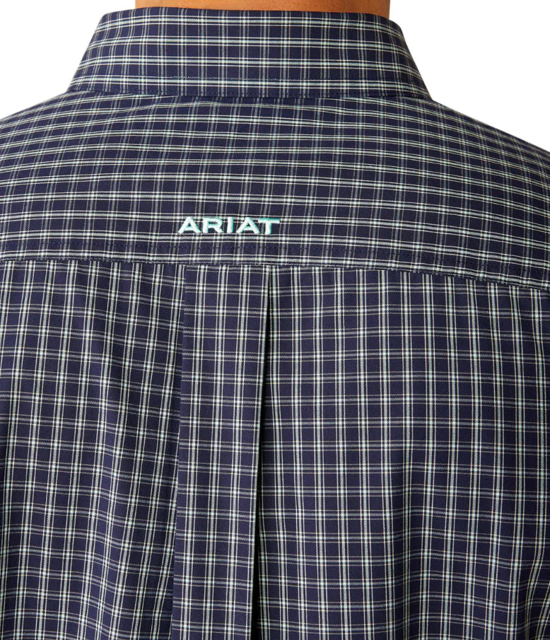 Ariat Mens Pro Series Callum Classic Fit Short Sleeve Shirt - Navy