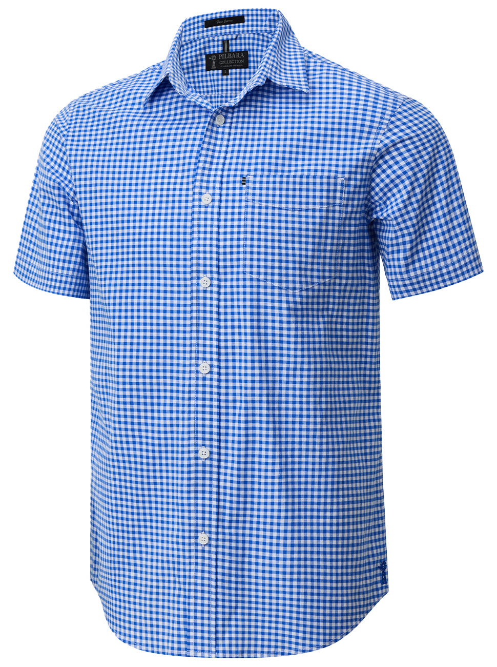 Pilbara Men's Short Sleeve Gingham Shirt - RMPC173S