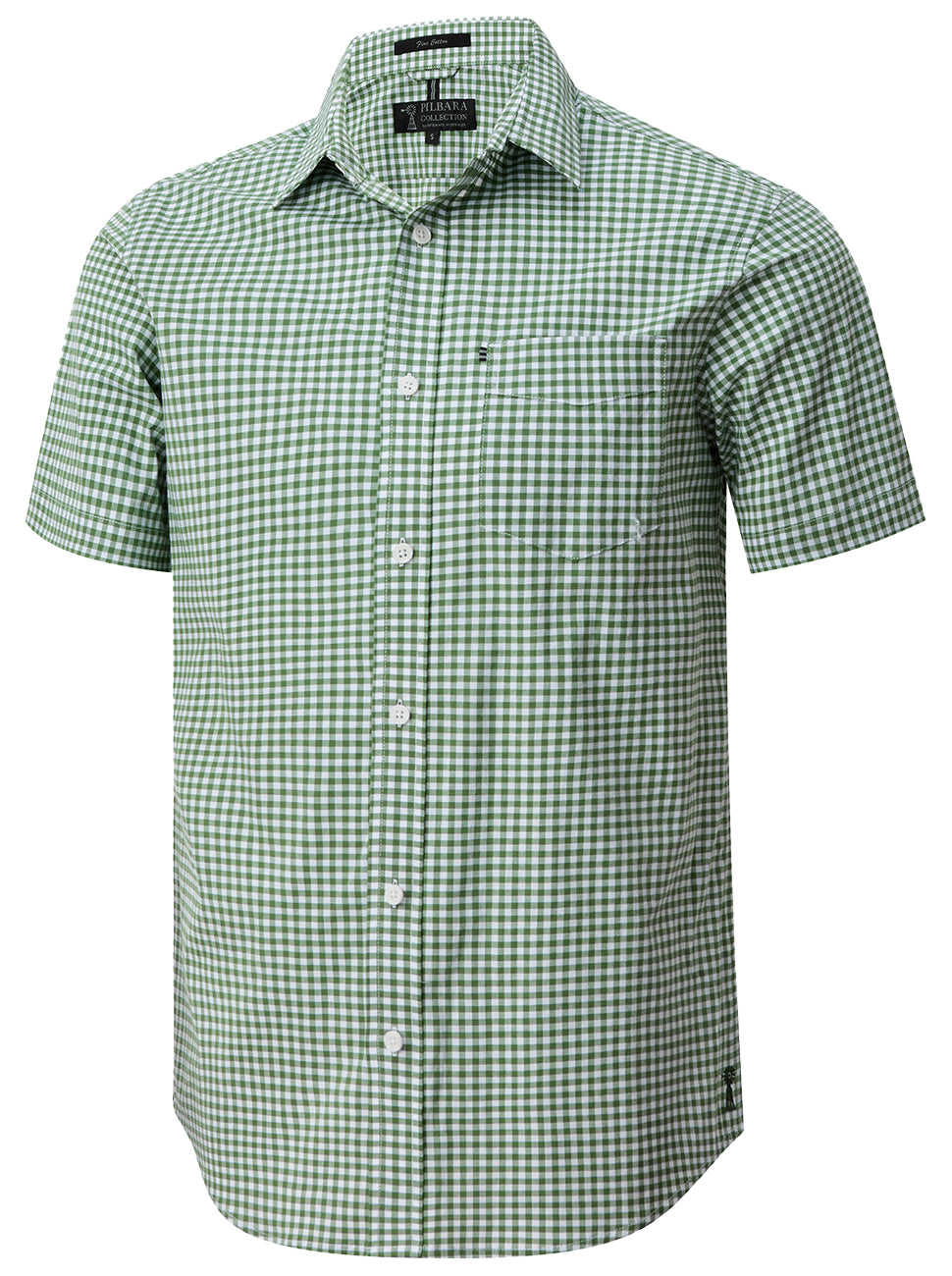 Pilbara Men's Short Sleeve Gingham Shirt - RMPC173S