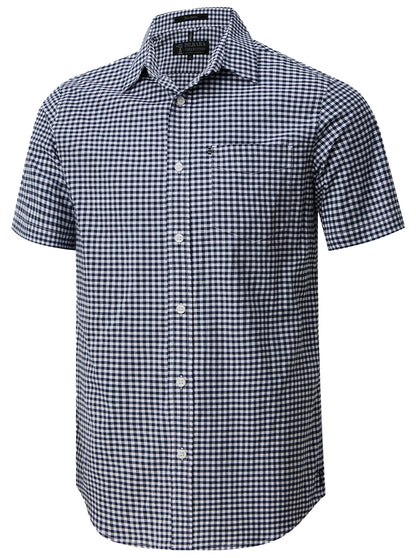 Pilbara Men's Short Sleeve Gingham Shirt - RMPC173S