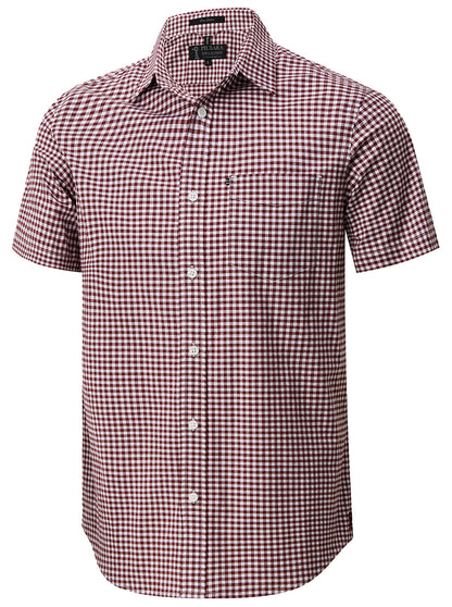 Pilbara Men's Short Sleeve Gingham Shirt - RMPC173S