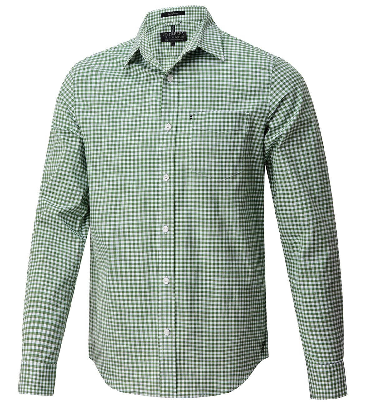 Pilbara Men's Long Sleeve Gingham Shirt - RMPC173