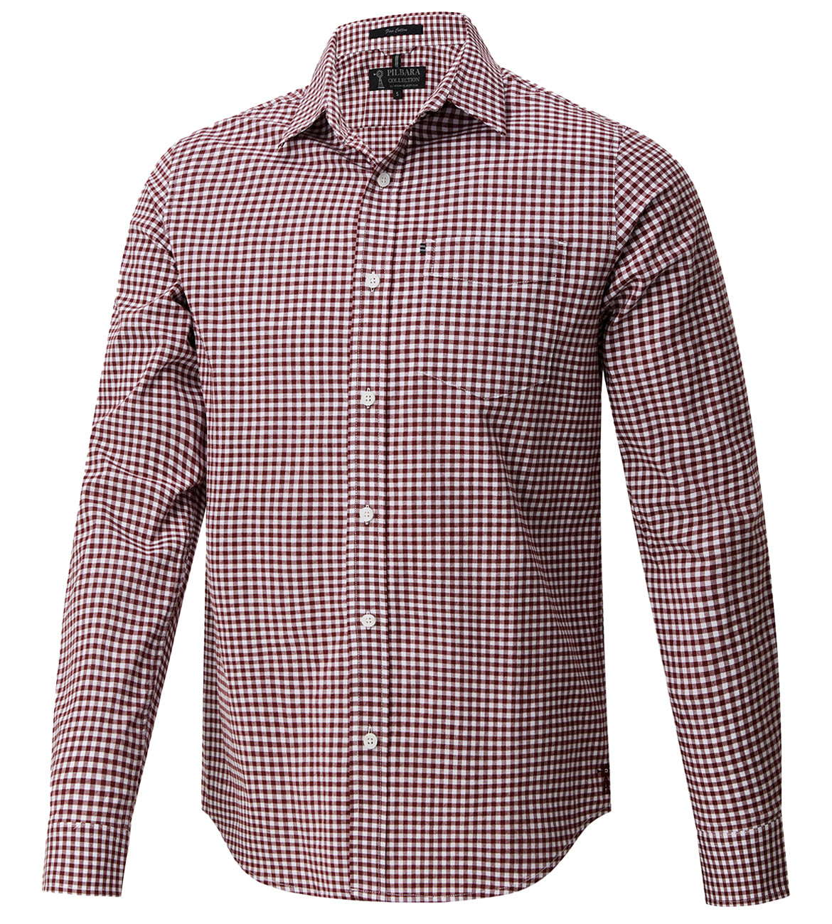 Pilbara Men's Long Sleeve Gingham Shirt - RMPC173