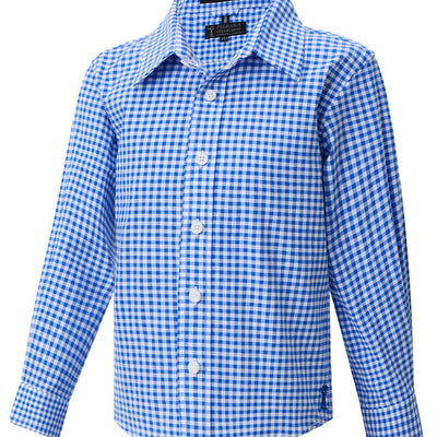 Pilbara Children's Gingham Long Sleeve Shirt - RMPC181
