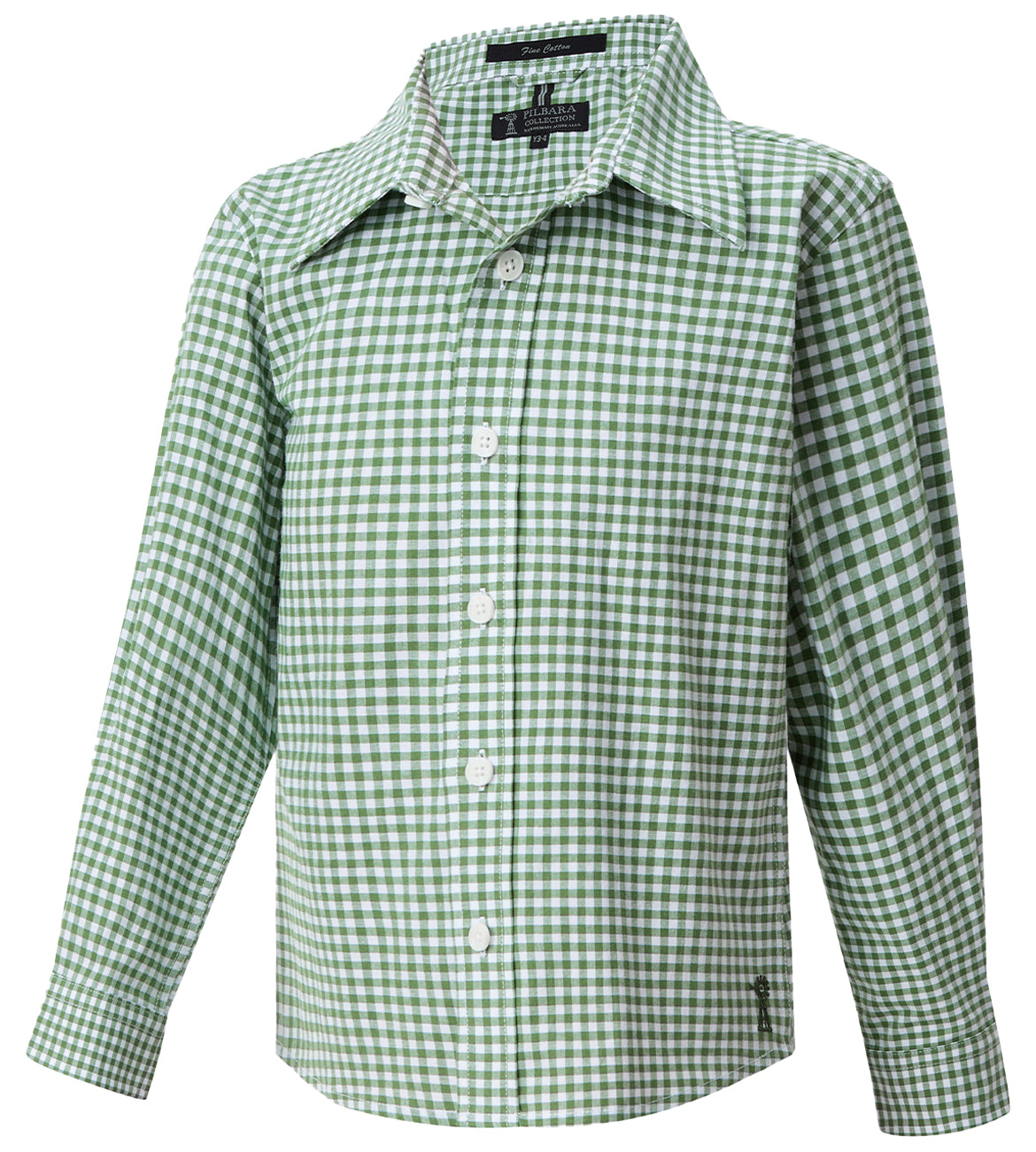 Pilbara Children's Gingham Long Sleeve Shirt - RMPC181