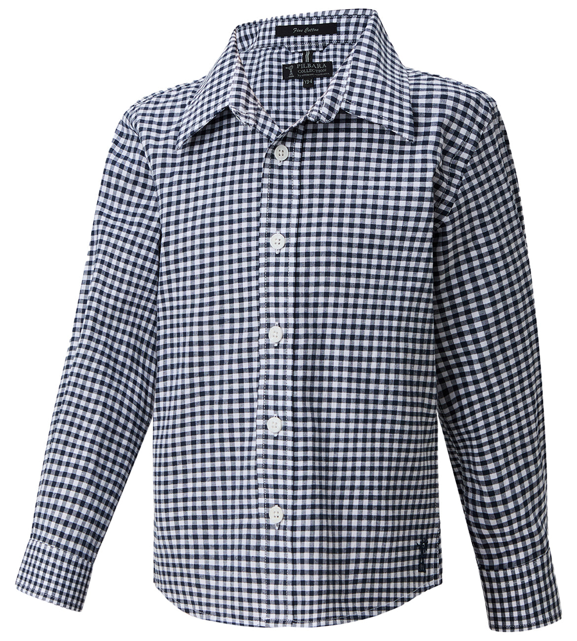 Pilbara Children's Gingham Long Sleeve Shirt - RMPC181