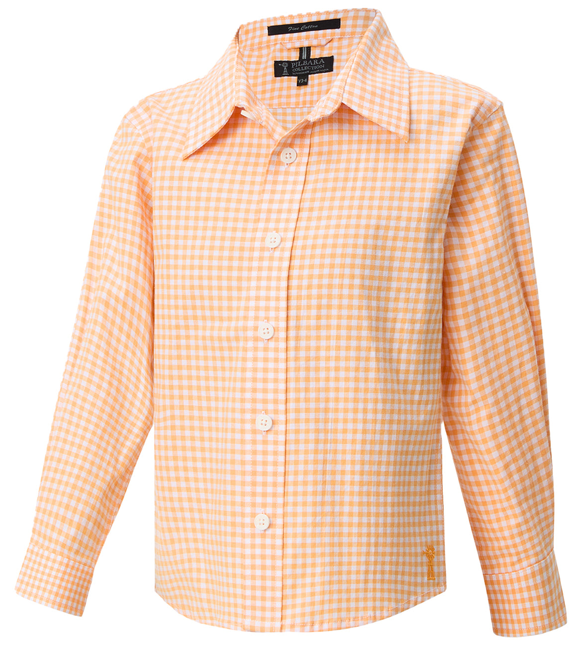 Pilbara Children's Gingham Long Sleeve Shirt - RMPC181