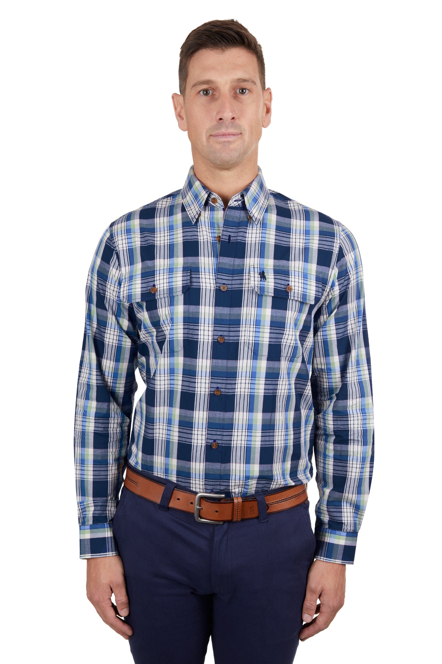 Thomas Cook Men’s Sean Check 2-Pocket Long Sleeve Shirt