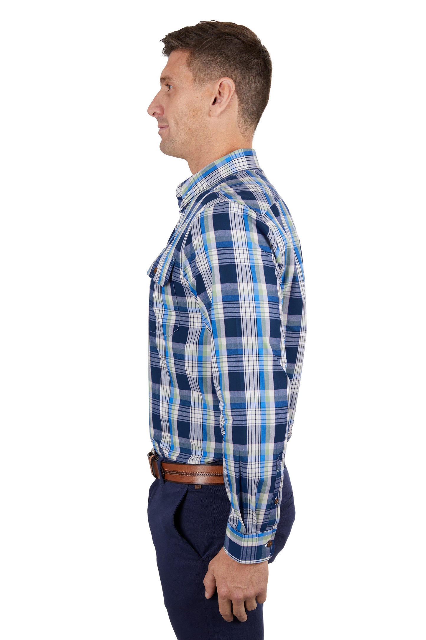 Thomas Cook Men’s Sean Check 2-Pocket Long Sleeve Shirt