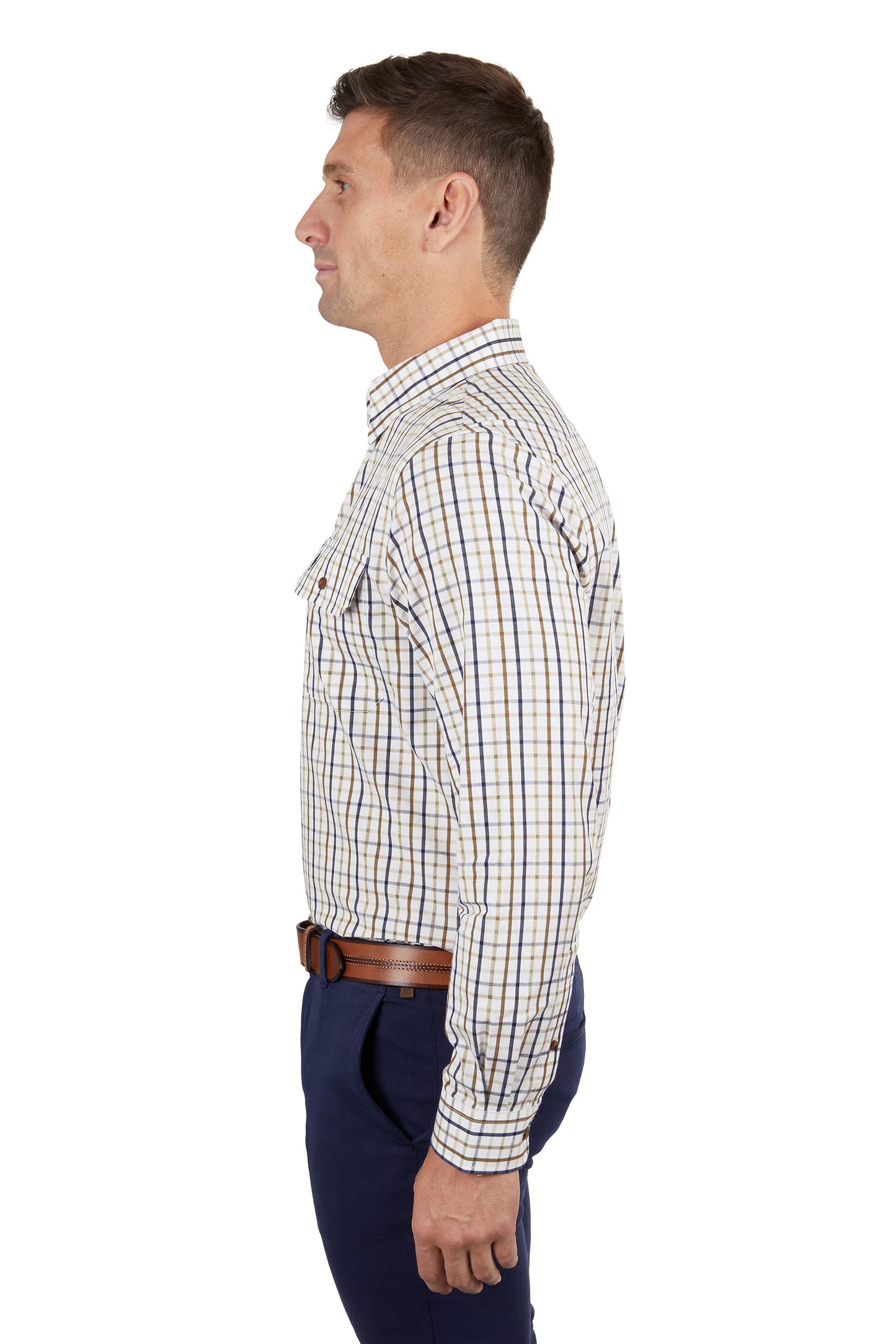 Thomas Cook Men’s Stan Check 2-Pocket Long Sleeve Shirt