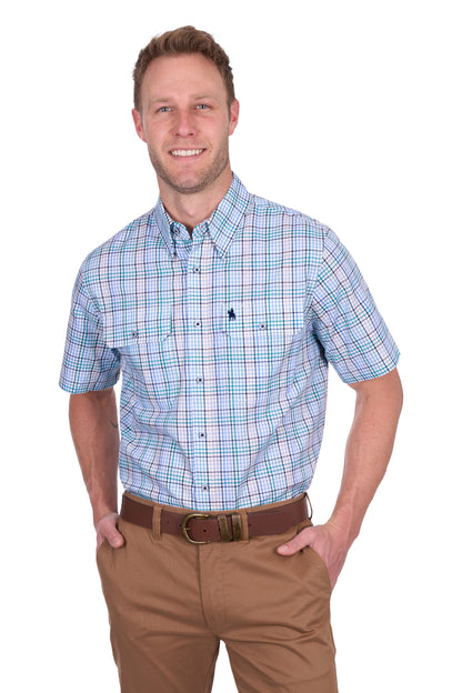 Thomas Cook Men’s Matt Check 2-Pocket Short Sleeve Shirt