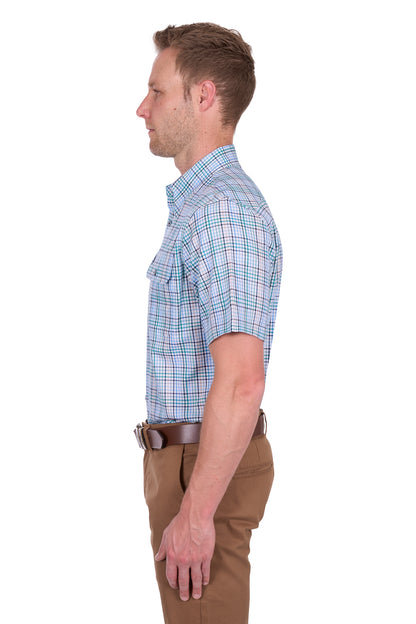 Thomas Cook Men’s Matt Check 2-Pocket Short Sleeve Shirt