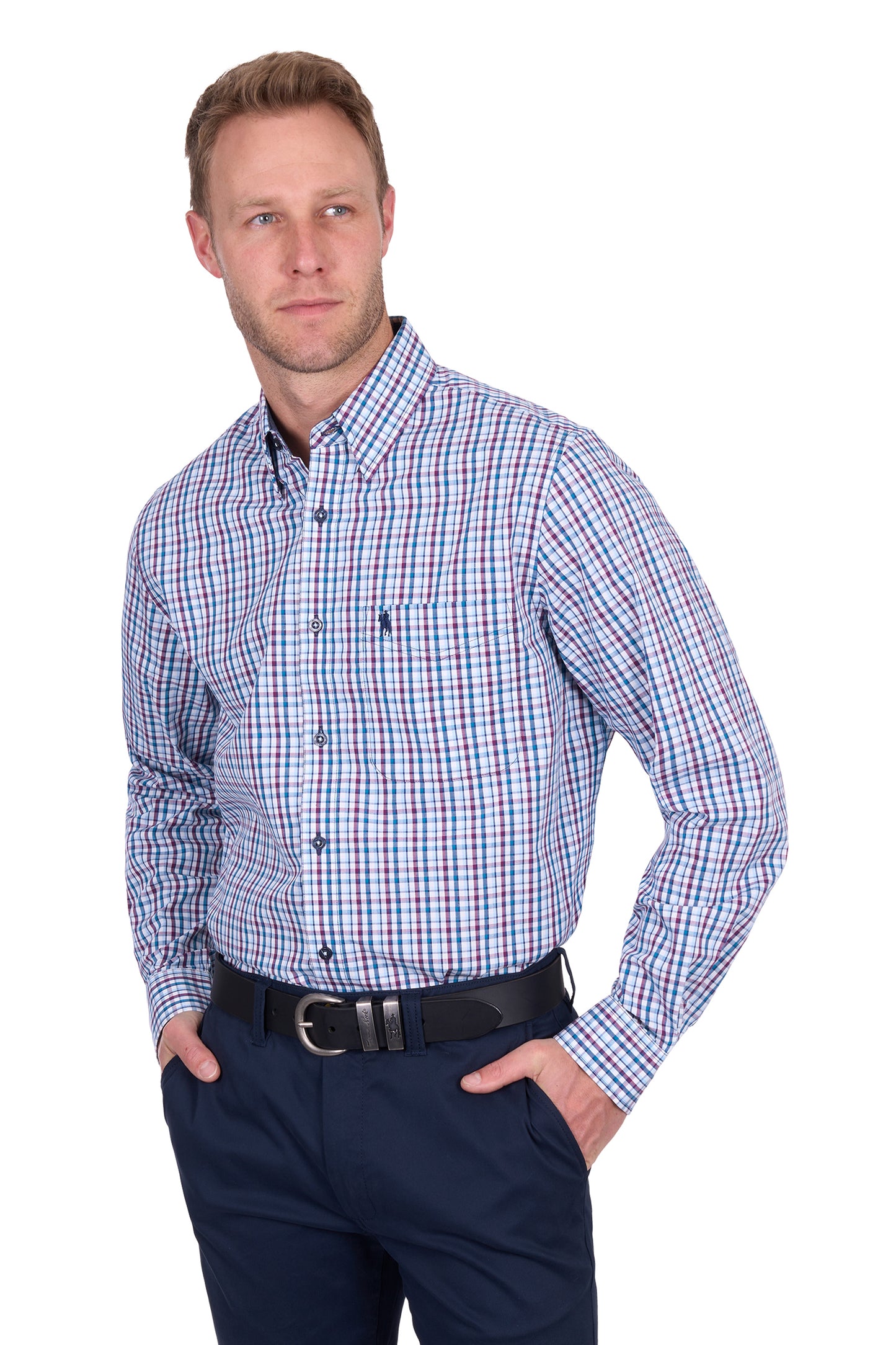 Thomas Cook Men’s Joseph Check 1-Pocket Long Sleeve Shirt
