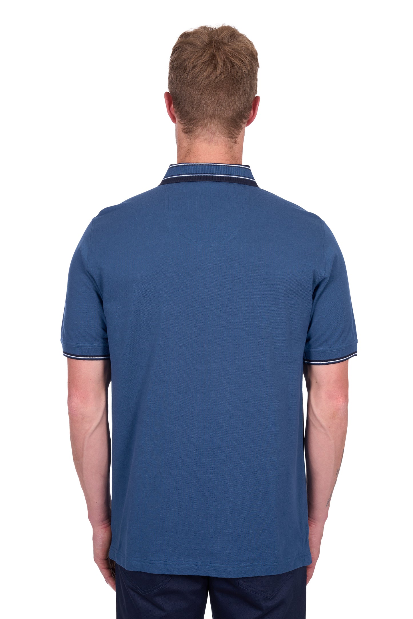 Thomas Cook Men’s Ben Tailored 1-Pocket Short Sleeve Polo - Blue Ocean