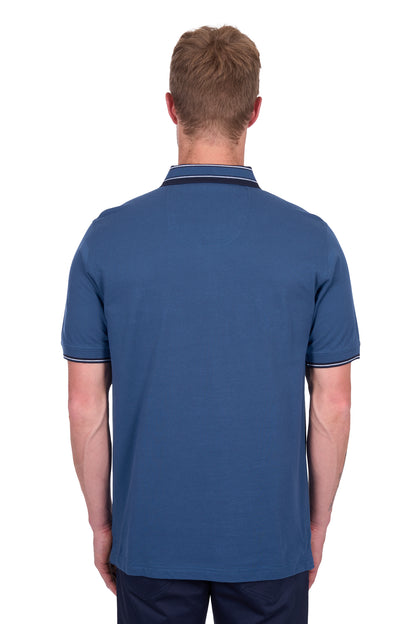 Thomas Cook Men’s Ben Tailored 1-Pocket Short Sleeve Polo - Blue Ocean