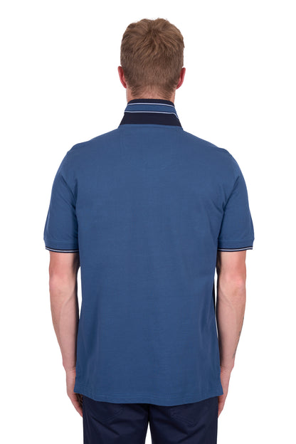 Thomas Cook Men’s Ben Tailored 1-Pocket Short Sleeve Polo - Blue Ocean