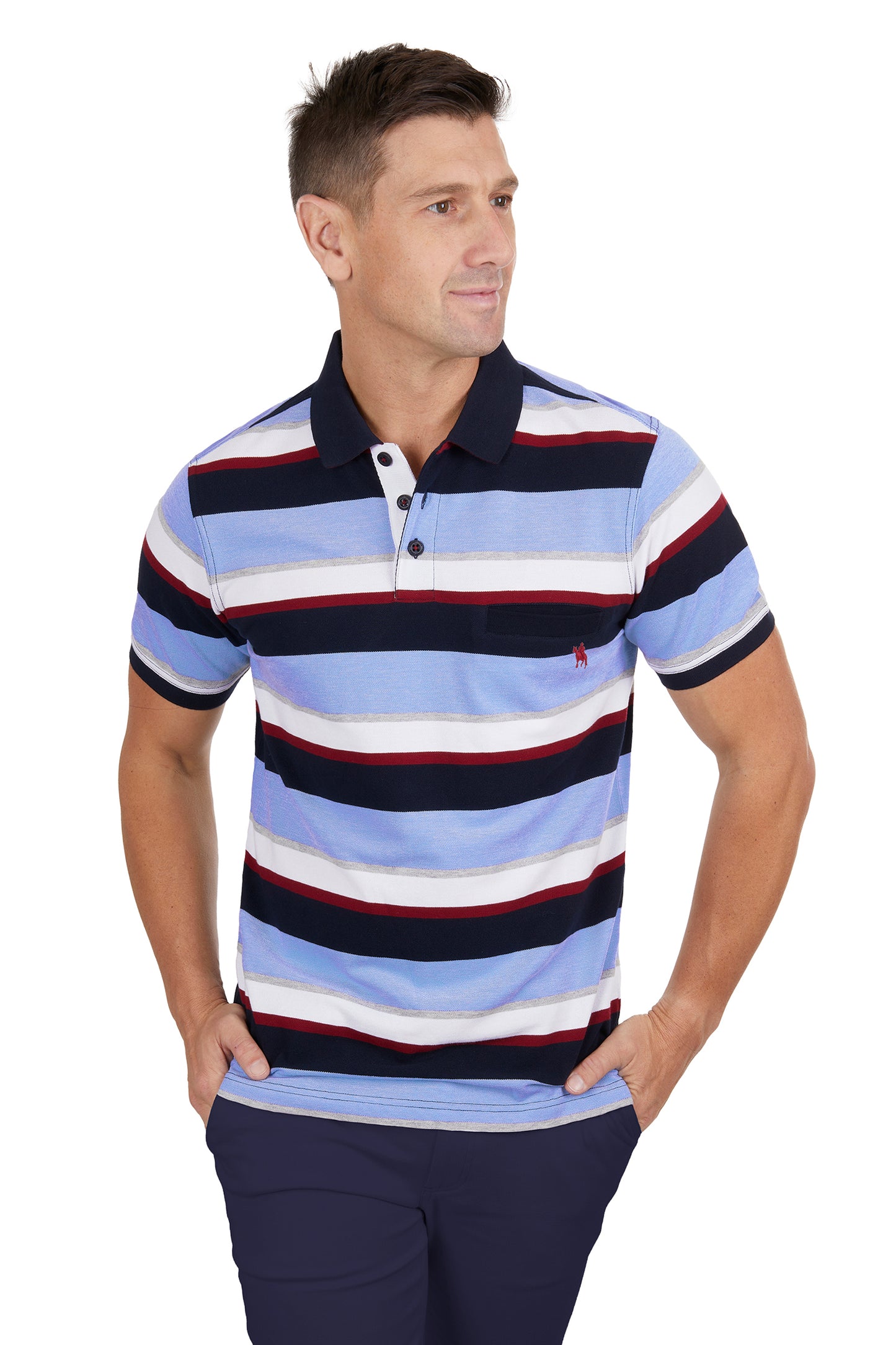 Thomas Cook Men’s Gavin 1-Pocket Short Sleeve Polo