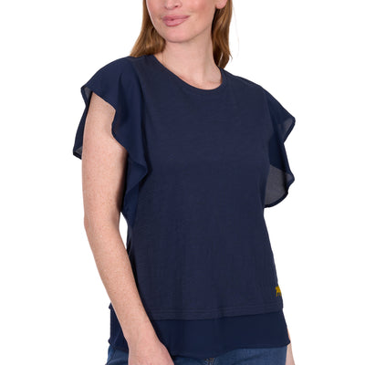 Thomas Cook Women's Mandy Flutter Short Sleeve Tee