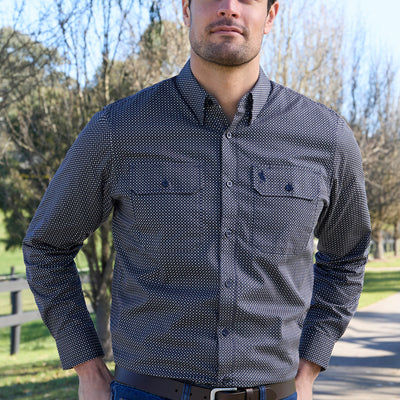 Thomas Cook Men’s Arlo Print 2-Pocket Long Sleeve Shirt