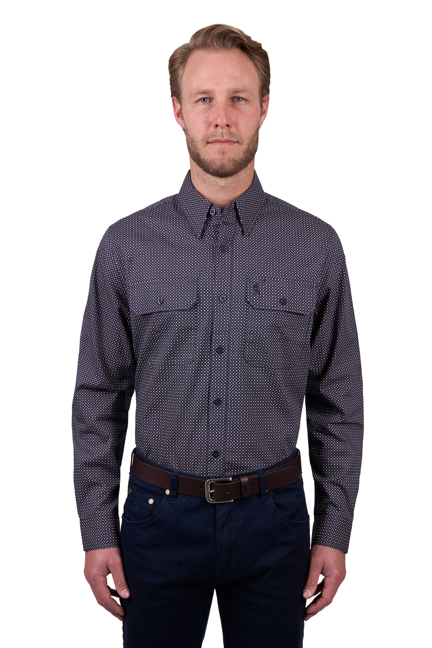 Thomas Cook Men’s Arlo Print 2-Pocket Long Sleeve Shirt