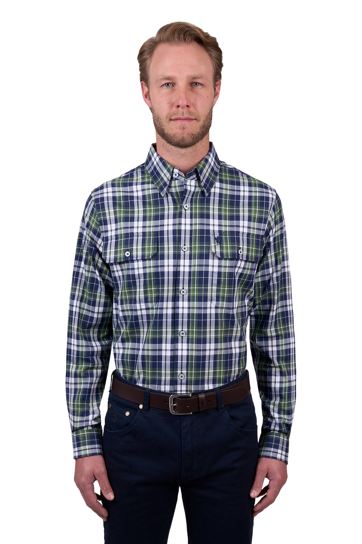 Thomas Cook Men’s Shane Check 2-Pocket Long Sleeve Shirt