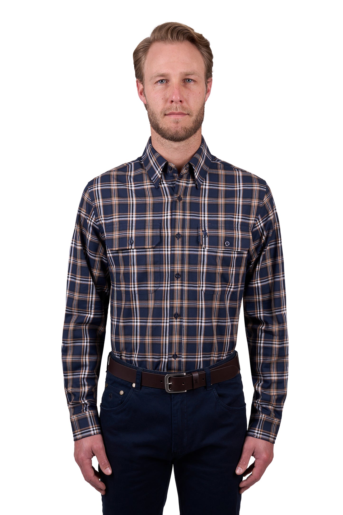 Thomas Cook Men’s Dylan Check 2-Pocket Long Sleeve Shirt