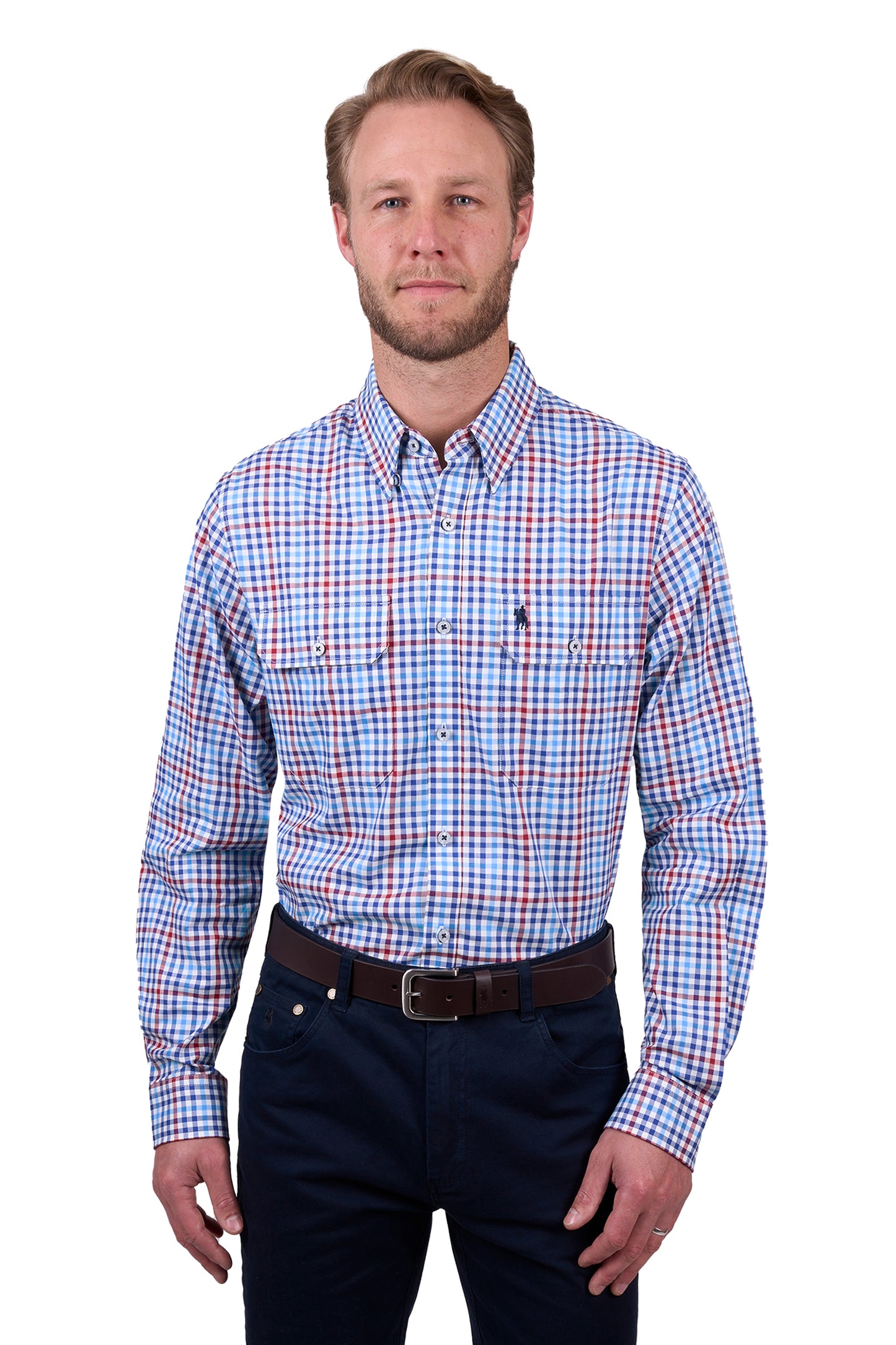 Thomas Cook Men’s Fred Check 2-Pocket Long Sleeve Shirt