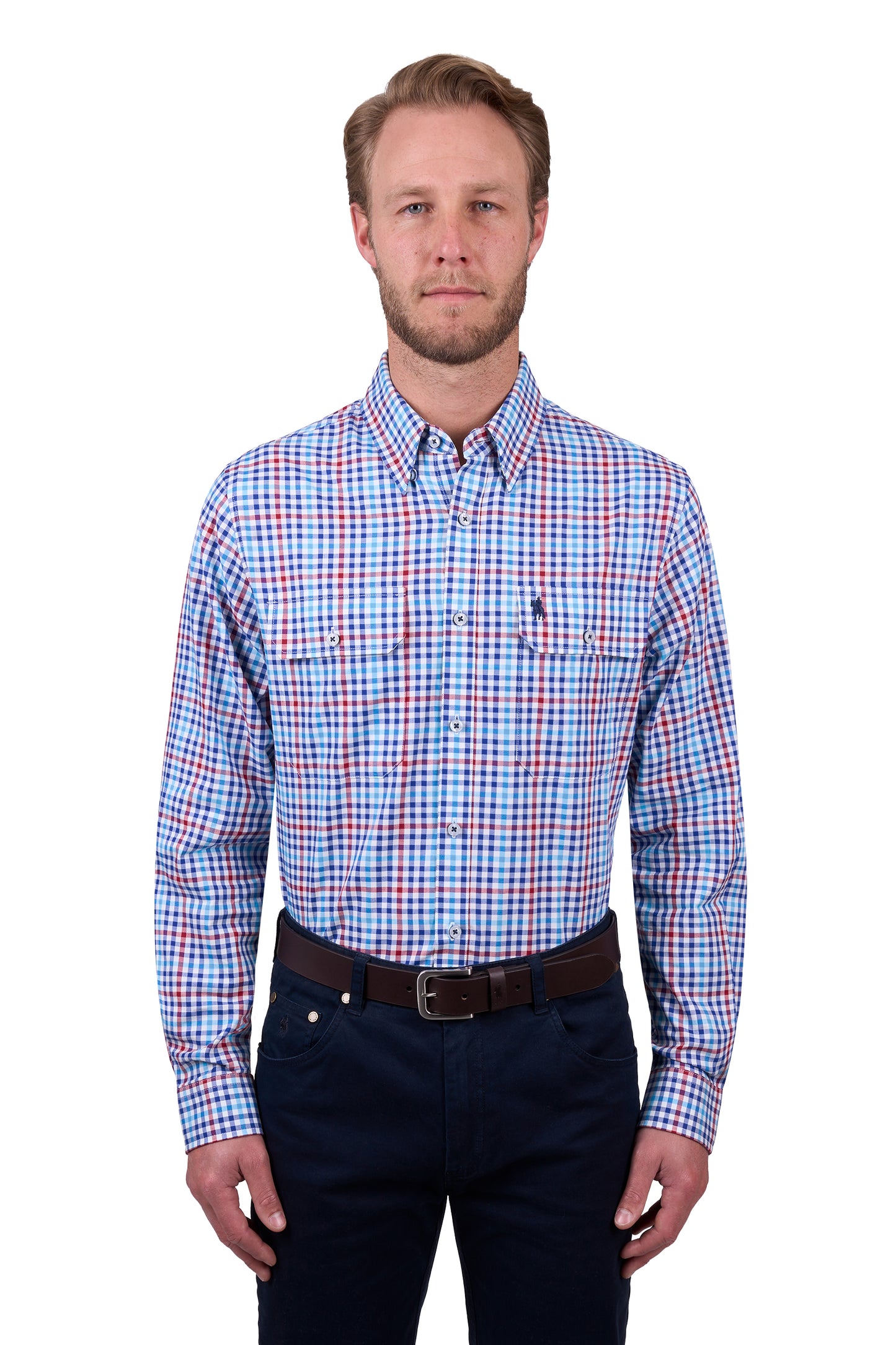 Thomas Cook Men’s Fred Check 2-Pocket Long Sleeve Shirt