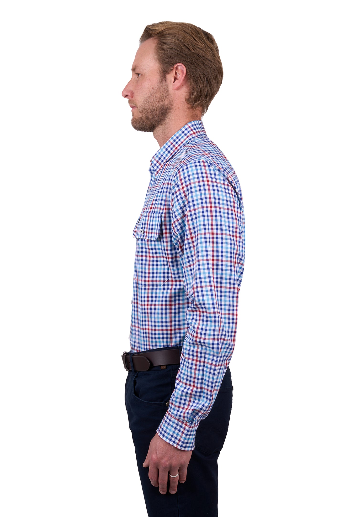 Thomas Cook Men’s Fred Check 2-Pocket Long Sleeve Shirt