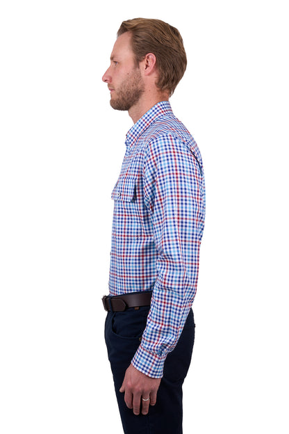 Thomas Cook Men’s Fred Check 2-Pocket Long Sleeve Shirt