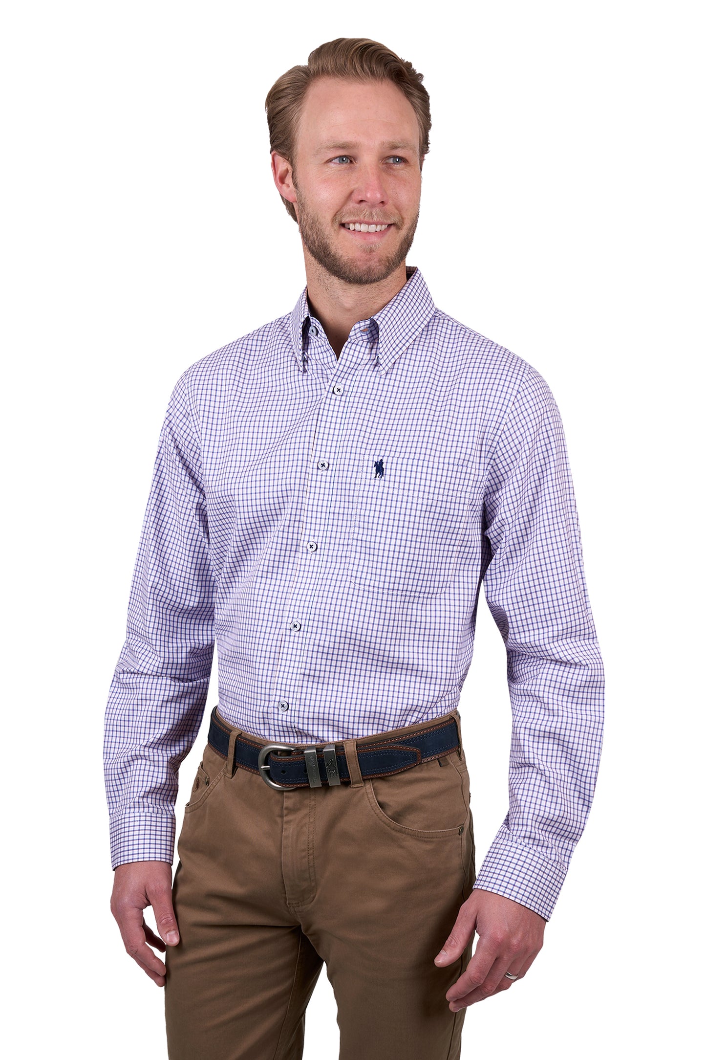 Thomas Cook Men’s Hawk Check 1-Pocket Long Sleeve Shirt