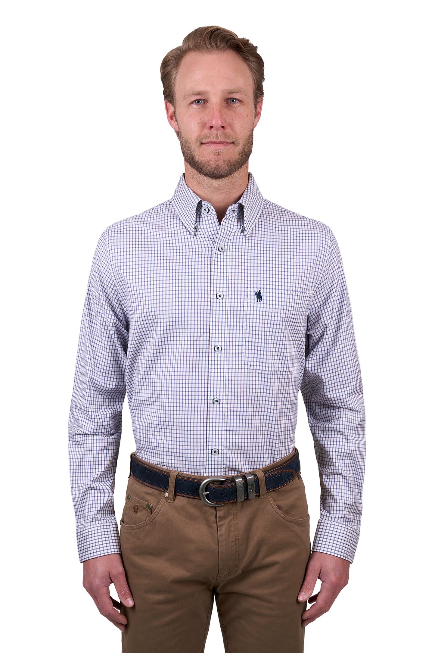 Thomas Cook Men’s Hawk Check 1-Pocket Long Sleeve Shirt