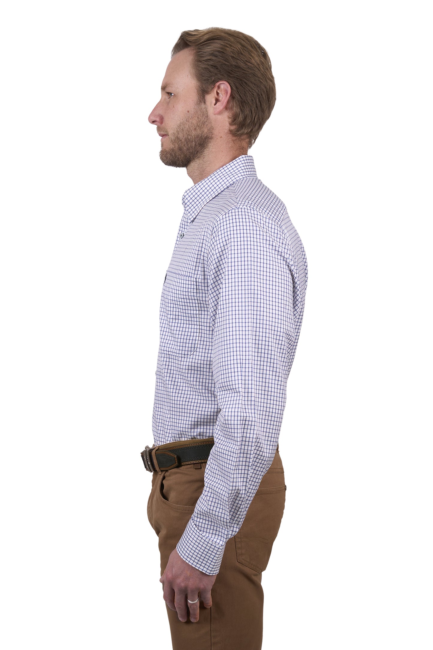 Thomas Cook Men’s Hawk Check 1-Pocket Long Sleeve Shirt