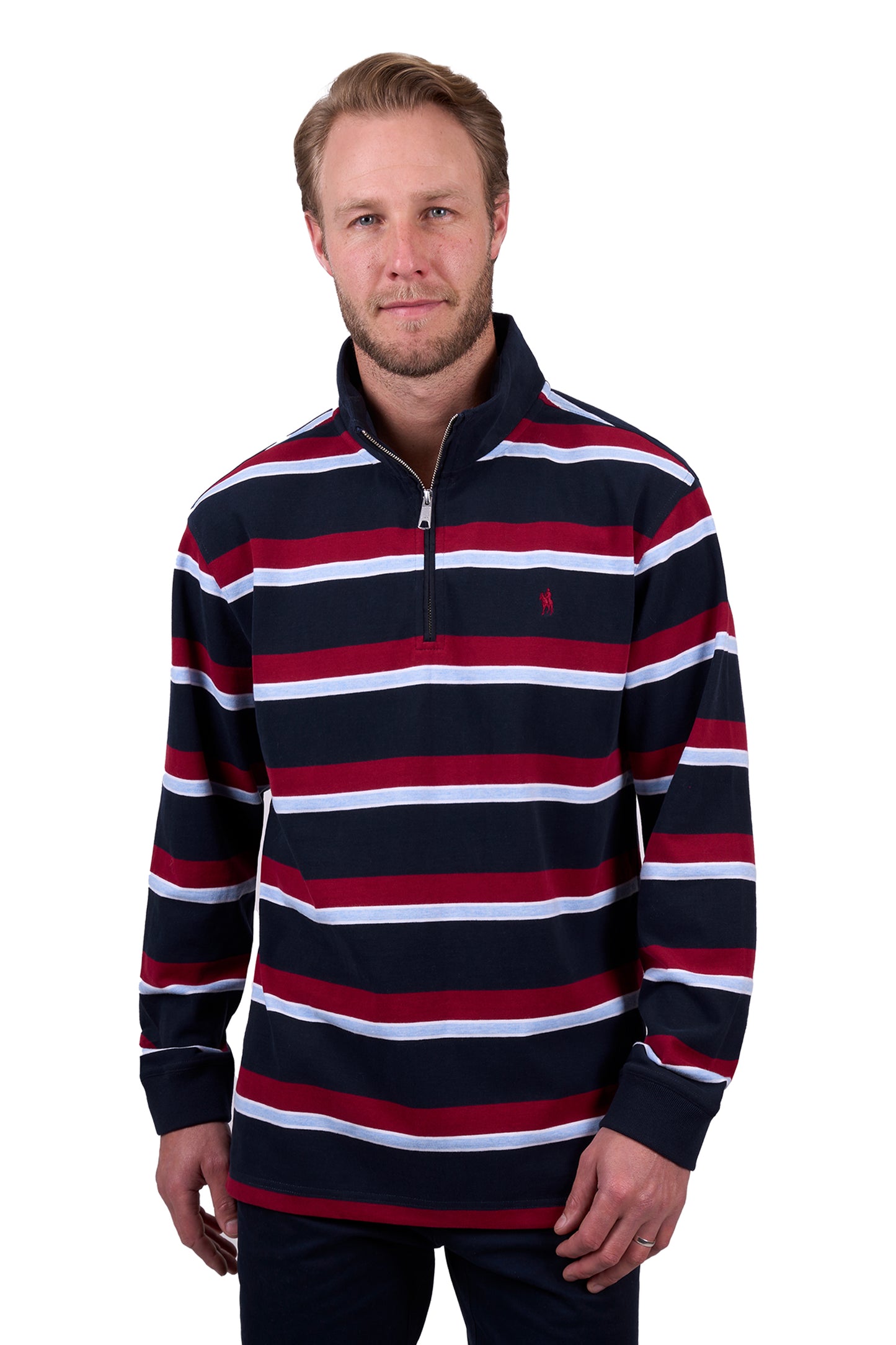 Thomas Cook Men’s Rick 1/4 Zip Stripe Rugby
