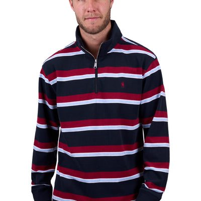 Thomas Cook Men’s Rick 1/4 Zip Stripe Rugby