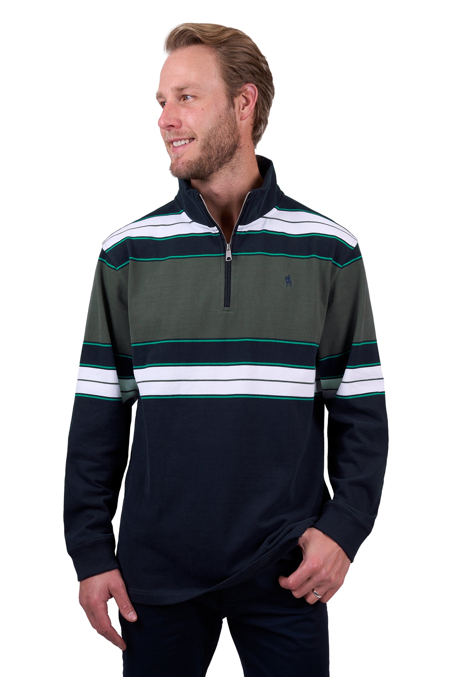 Thomas Cook Men’s Lucas 1/4 Zip Stripe Rugby