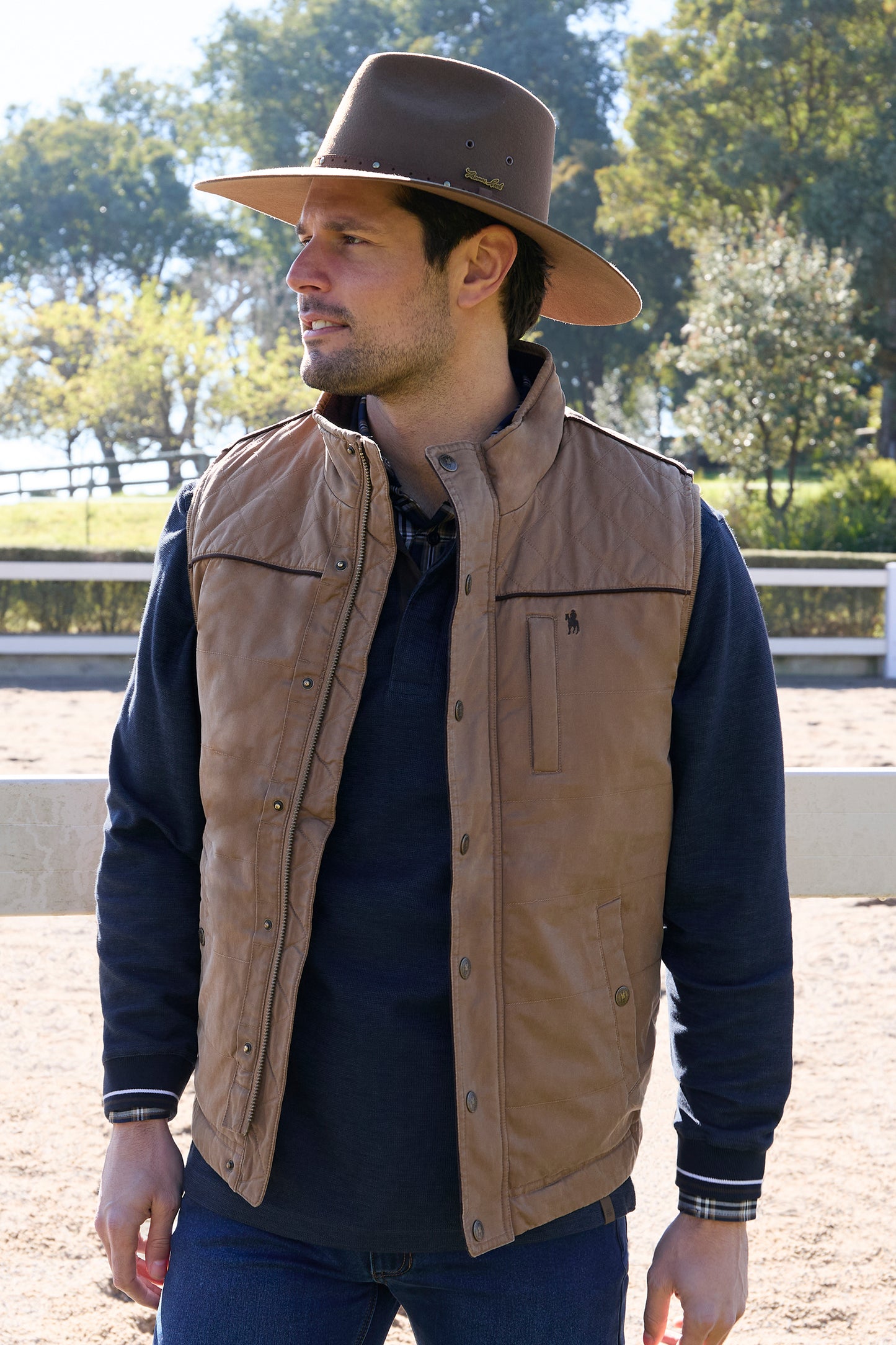 Thomas Cook Men’s Stan Faux Oilskin Vest