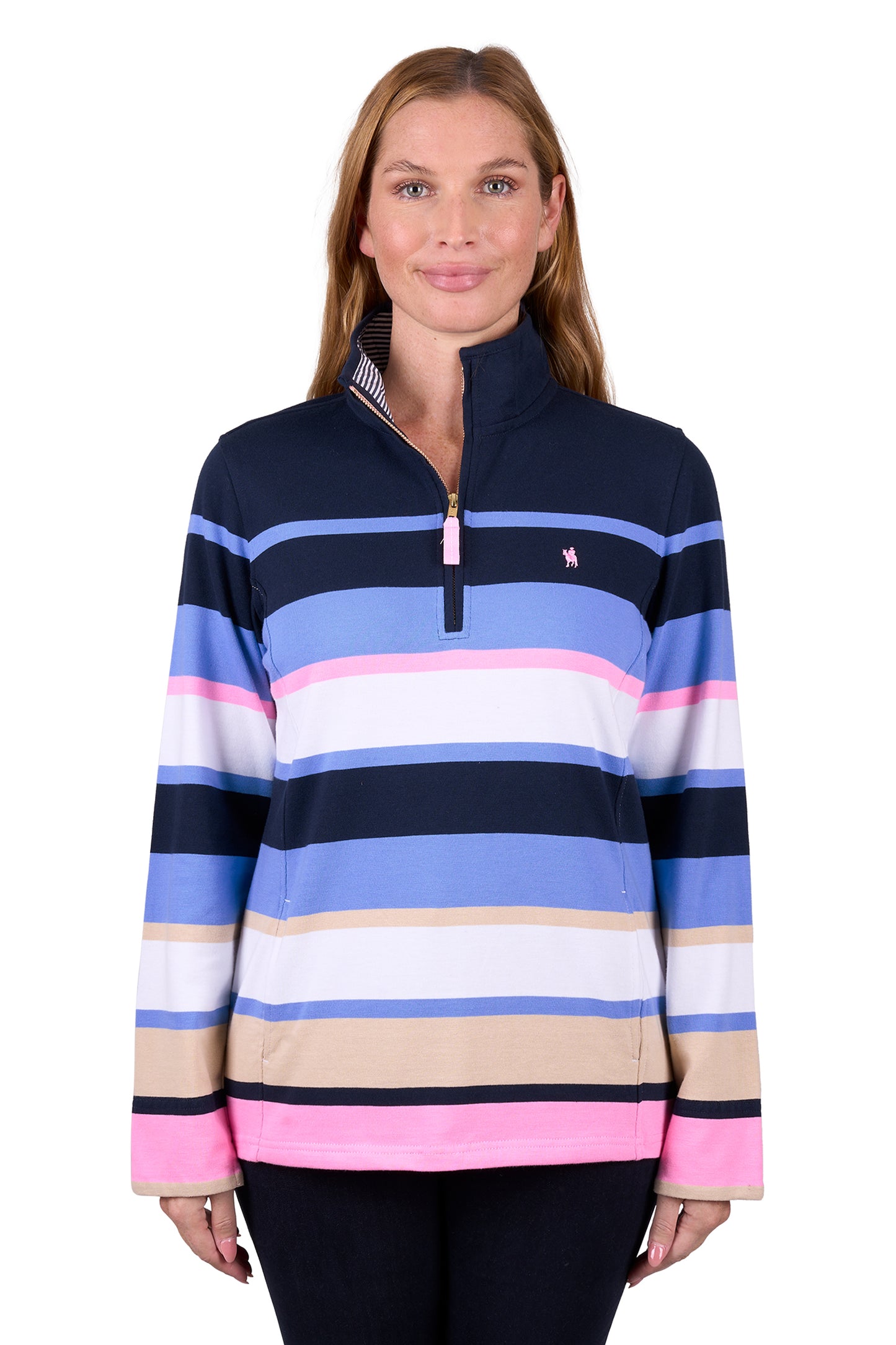 Thomas Cook Women’s Elena 1/4 Zip Stripe Rugby