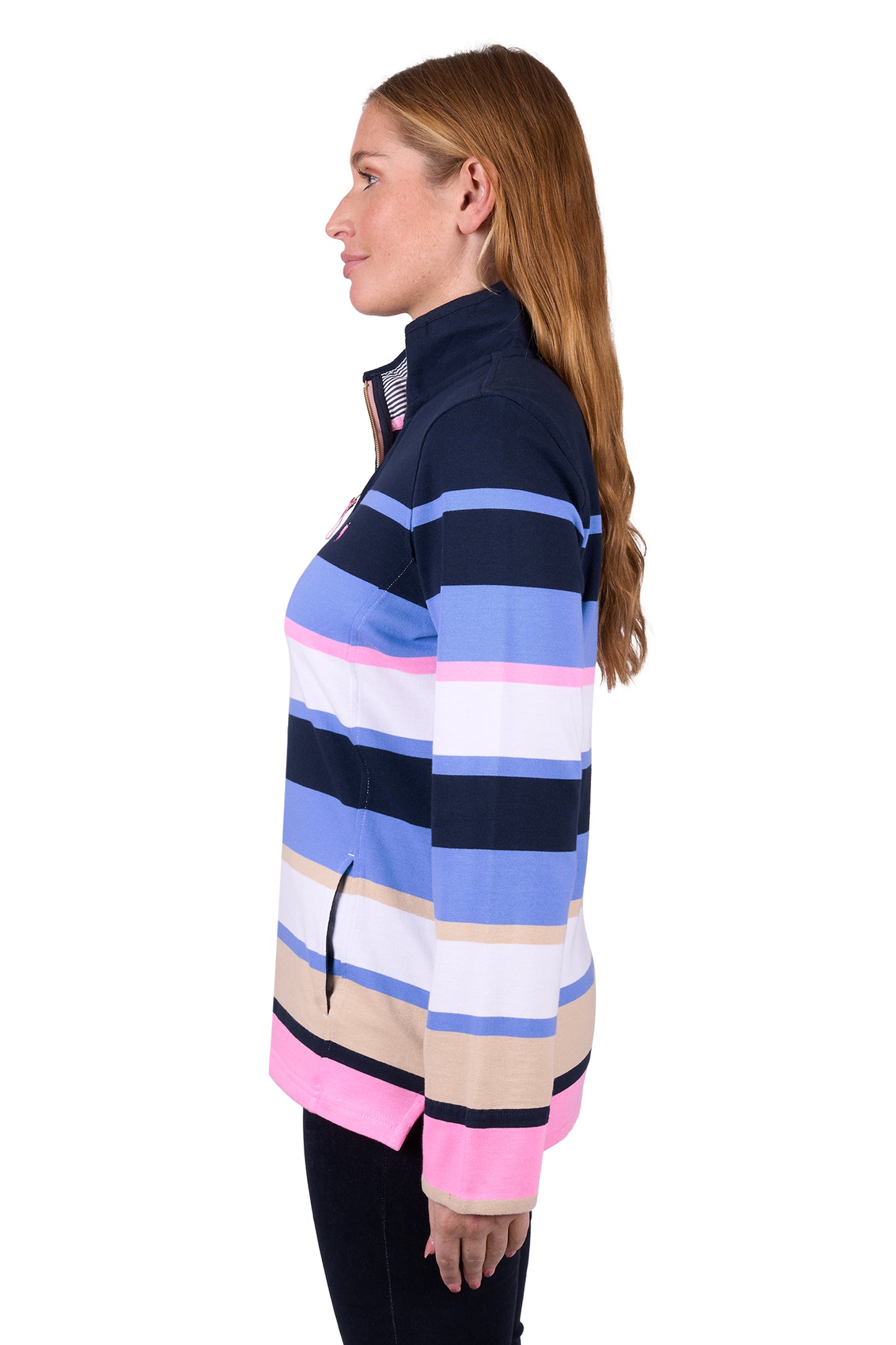 Thomas Cook Women’s Elena 1/4 Zip Stripe Rugby